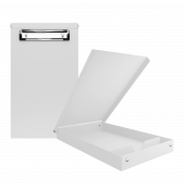 Aluminum Memo Storage Clipboard - White